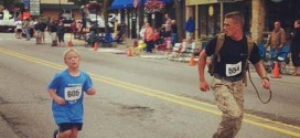 Photo of Marine running with boy posted on Facebook : Goes Viral