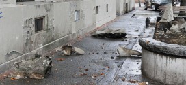 Chunks of 1912-vintage building fall on Vancouver's Pigeon Park