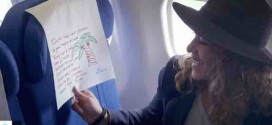 Airline brings passengers to tears with special headrest covers (Video)