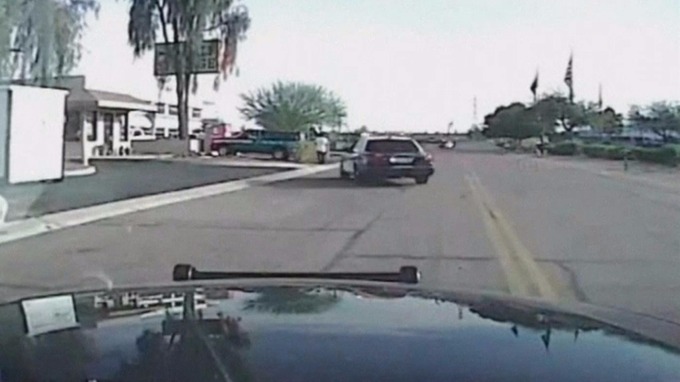 Cop Hits Suspect With Car : Disturbing dashcam video shows officer ...