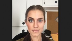 Allison Williams : Girls Actress Posts Makeup both before and after in one Instagram selfie