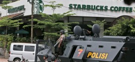 Jakarta attacks: Seven dead as suicide bombers target capital city (Video)