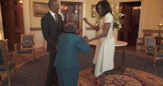 Virginia McLaurin: Woman aged 106 dances for joy when she meets US President