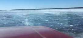 Truck Plunges Through Lake Winnipeg Ice (Video)